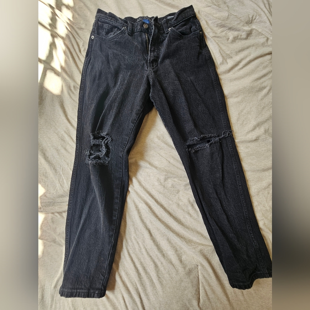 Arizona Black Distressed Women's Jeans